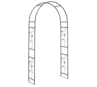 Vidaxl Arche De Jardin Floral Noir