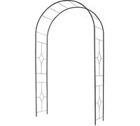 Louis MOULIN - Arche de jardin Vitrail - Tube rond 16 mm - 130x40x250 cm - Noir - Fabriqué en France