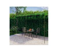 vidaXL Pergola de jardin – Arche en fer forgé – 6x3x2,5 m – Marron antique