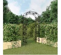 vidaXL Arche de jardin 116×45×240 cm Acier Noir – Structure robuste