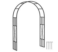 Arche de jardin - Outsunny - pour plantes grimpantes rosiers - pour décoration de cérémonie - en acier - 150 x 40 x 223 cm - noir