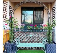 Arche de Jardin Plantes Grimpantes Arceau à Rosiers 180cm 160cm 240cm Largeur Support de Jardin Décoration Mariage Terrasse Balcon (Color : Noir, Size : 120cm x 220cm)