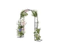 Arche de Jardin pour Rosier Treillis-VINGLI- Arche en Fer pour Plantes Grimpantes, Mariages, Fêtes 230 x 220 x40cm,Style Boho