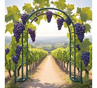 Arche de jardin pour rosiers grimpants - Support de treillis en métal - 230 cm - Pera - Pour décoration de mariage ou d'intérieur - Vert - 1,4 x 2,30 m (l x H)