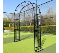 Arche de jardin robuste en métal noir pour rosiers grimpants et vignes | Élégant treillis de mariage et décoration de terrasse | Structure en acier durable (180 x 40 x 230 cm)