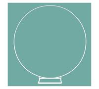 Arche de Jardin Support de Toile Fond Rond en métal for Arche Ballons Mariage, Cadre for, fête d'anniversaire, Remise diplôme, décoration Photo(White-Square Base,1.8m)