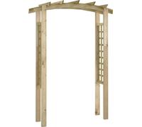 Arche de Jardin, support pour plantes grimpantes, bois de pin massif imprégné vert, résistant pourriture et UV, 150 x 60 x 210 cm