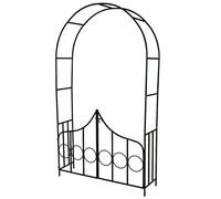 Arche de jardin - TECTAKE - Arche de jardin en acier pour plantes grimpantes et rosiers avec 2 portes, 140 x 40 x 240 cm - Vert