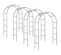 Arche de jardin - TECTAKE - Lot de 4 arches de jardin en acier pour plantes et rosiers, 240 x 40 cm x 140 cm - Vert