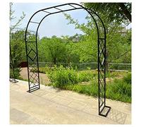 Arche De Jardin Treillis Support pour Plantes Grimpantes Stable Arceau À Rosiers Tuteur Colonne De Jardin Métal Arcade À Rosiers Résistante À La Rouille Largeur:140-380cm (Color : Noir, Size : W360x