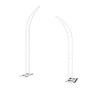 Arche de Jardin Une Paire De Cornes Mariage Fleur Arche Cadre Métal Toile Fond Support Ballon Décor for Événements Fête, Arrière-Plan Photographique(White,2.1 2.5M)
