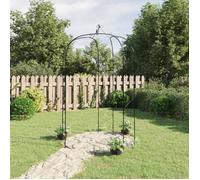 Arche de jardin - vidaXL - Ø180x255 cm - Acier - Noir