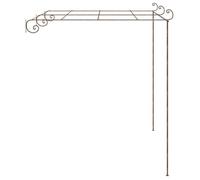 vidaXL Arche de jardin en fer forgé 3x3x2,5 m Marron antique durable et élégant