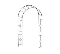 Arche de Jardin Vitrail en Tube Rond de 16 mm - 130x40x250 cm - Noir - Made in France