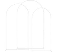 Arche de mariage 3 pcs Blanc Acier