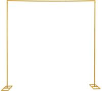Arche de mariage 3x3 mètres - Arche carrée en fer métallique avec pieds de support - Structure autoportante pour mariage et fête - Décoration de jardin - Or