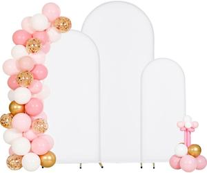 Arche de mariage - Arche à ballons Lot de 3 cadres - Support métallique - Tailles 1,8/1,5/1,2 m - Avec housse - Pour mariage, anniversaire, remise de diplôme - Or