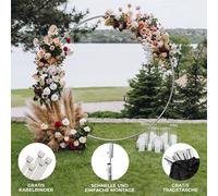 Arche de mariage, arche de ballons, arche florale, décoration de fête, arche ronde, fond, fleurs, ballons, cercle, cadre, décoration de fête, baby shower, anniversaire, baptême, occasions spéciales, a