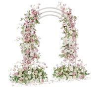 Arche de mariage - Arche de jardin - Métal - Environ 260 cm - XXL - Blanche - Fond floral - Pour intérieur et extérieur