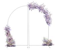 Arche de mariage en forme d'arche de roses - Décoration de jardin à réaliser soi-même - Fond de jardin décoratif - Arche de mariage en métal - Support blanc