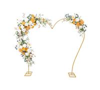 Arche de mariage en forme de cœur - 2,35 m - Grand support de colonne de ballons en forme de cœur - Support de fond pour mariage, cérémonie, fête d'anniversaire, douche nuptiale