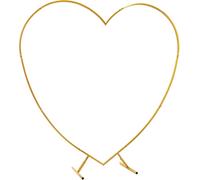 Arche de mariage en forme de cœur - Support arrière avec pied - Métal - 2 x 0,5 x 2,1 m - Charge maximale 5-10 kg - Taille M - Or