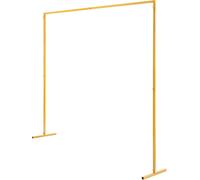 Arche de mariage en forme de grappe de raisin - Support métallique carré - Réglable en hauteur de 106,5 à 200 cm - Fer, tube de 1,3 mm - Capacité de charge : 5 kg - Traverse : 102,5 × 10,5 cm - Jaune