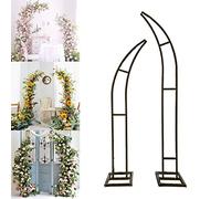 Arche de mariage en forme de lune avec kit d'outils floraux pour décorations de cérémonie et d'événement