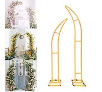 Arche de mariage en forme de lune avec kit d'outils floraux pour décorations de cérémonie et d'événement