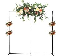 Arche de mariage en métal - Arche de jardin - Support d'arrière-plan carré - 2,3 x 2,3 m - Structure en fer pour photos de mariage - Noir