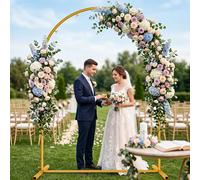 Arche de mariage en métal doré 1,8/2,0/2,2 m, montage facile, pour extérieur, intérieur, jardin, mariage, remise de diplôme, décoration de Noël Set of 3