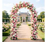 Arche de mariage en métal doré multi-tailles 1,8/2,0/2,2 m pour extérieur, intérieur, jardin, mariage, remise de diplôme, décoration de Noël Set of 3
