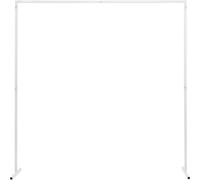 Arche de Mariage & Fond - Arche rectangulaire de jardin - 200 x 200 cm - Fer - Pour plantes grimpantes - Blanc