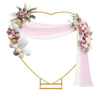 Arche de mariage Herz, 2 mètres, couleur or, support métallique pour ballons