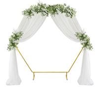 Arche de mariage hexagonale, guirlande de ballons dorée de 2 mètres, design hexagonal unique