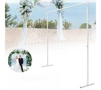 Arche de mariage - Structure décorative en métal - Réglable - Réutilisable - Taille M - Blanc