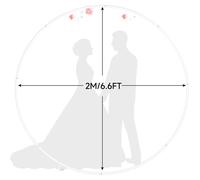 Arche de mariage, structure métallique résistante, montage facile, blanche 2 m/2 m, 2 m
