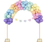 Arche de mariage - Structure pour guirlande de ballons - Métal - 2,1 x 2,4 m - Champagne - Pour mariage et anniversaire