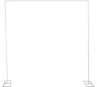 Arche de mariage - Support carré - 2,4 x 2,4 m - Fer - Cadre soudé stable - Surface laquée - Blanc