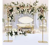 Arche de mariage - Support en fer - Taille M - Tube Ø22 mm - Base 50×27 cm - 4,2 kg - Blanc laiteux