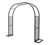 Arche De Rose en Métal - Arche De Jardin - Décoration De Jardin Et Décoration - Résistant Aux Intempéries - pour Mariage, Pelouse, Arrière-Cour(Black,140 * 230 * 40cm)
