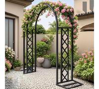 Arche de support pour plantes grimpantes, treillis en acier enduit de polyéthylène pour décoration de jardin intérieur ou extérieur, tonnelle mobile pour vignes, fleurs