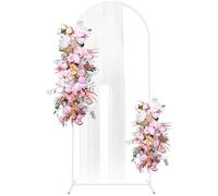 Arche décorative pour mariage, 90x188 cm, blanche, avec structure incurvée