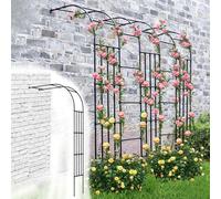 Arche Demi-Ronde en Métal Robuste Et Résistante Aux Intempéries pour Plantes Grimpantes Et Vignes, Arche Décorative pour Mariage Et Extérieur, pour Jardin, Pelouse(Noir,275x267cm/9x8.76ft)