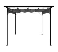 Arche D'extérieure,PARAJIE,Moderne Pergola avec toit rétractable anthracite 3x3 m acier 180 g/m²@914883