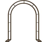 Arche Jardin Exterieur Metal Mariage Rosier Grimpant, 80 120 140 180 200 240 280 300 350cm, pour Portique Extérieur Patio(Brown,W140 X H230cm)