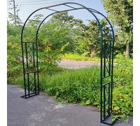 Arche Jardin pour Grimpantes, Arceau à Rosier Grande, Large 140cm 180cm 220cm 260cm 300cm 340cm pergola en Metal, Robuste Arche de Mariage Acier(Green,220cmx230cm)