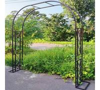Arche Jardin pour Grimpantes, Arceau à Rosier Grande, Large 140cm 180cm 220cm 260cm 300cm 340cm pergola en Metal, Robuste Arche de Mariage Acier(Brown,260cmx230cm)