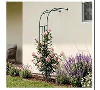 Arche Jardin pour Rosiers Plantes Grimpantes, Arche De Jardin en Métal, Treillis De Tonnelle Demi-latérale pour Décoration Porte Cour Patio 60x240cm 90x240cm 150x240cm 260x240cm(Green,W300*H240cm)
