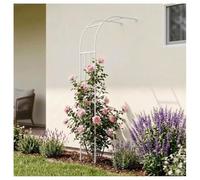 Arche Jardin pour Rosiers Plantes Grimpantes, Arche De Jardin en Métal, Treillis De Tonnelle Demi-latérale pour Décoration Porte Cour Patio 60x240cm 90x240cm 150x240cm 260x240cm(White,W120*H240cm)